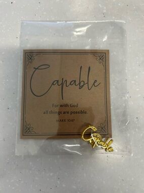 Gold Colored “Capable” Pin - NWT